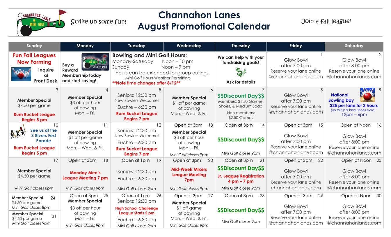 Monthly Calendar